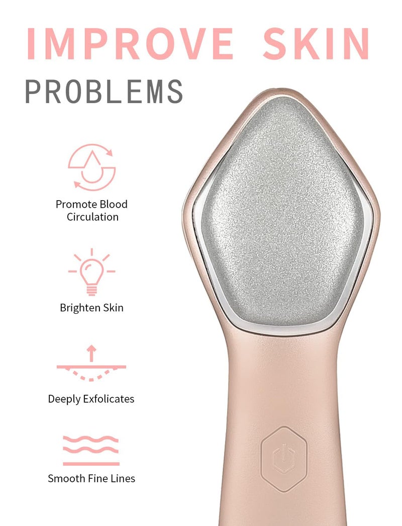 NEWDERMO Microdermabrasion Machine Pro, Large Diamond Electric Microdermabrasion Wand Tool With 3 Levels Frequency for Face Body Exfoliate Skin Care (Pink) - Image 3