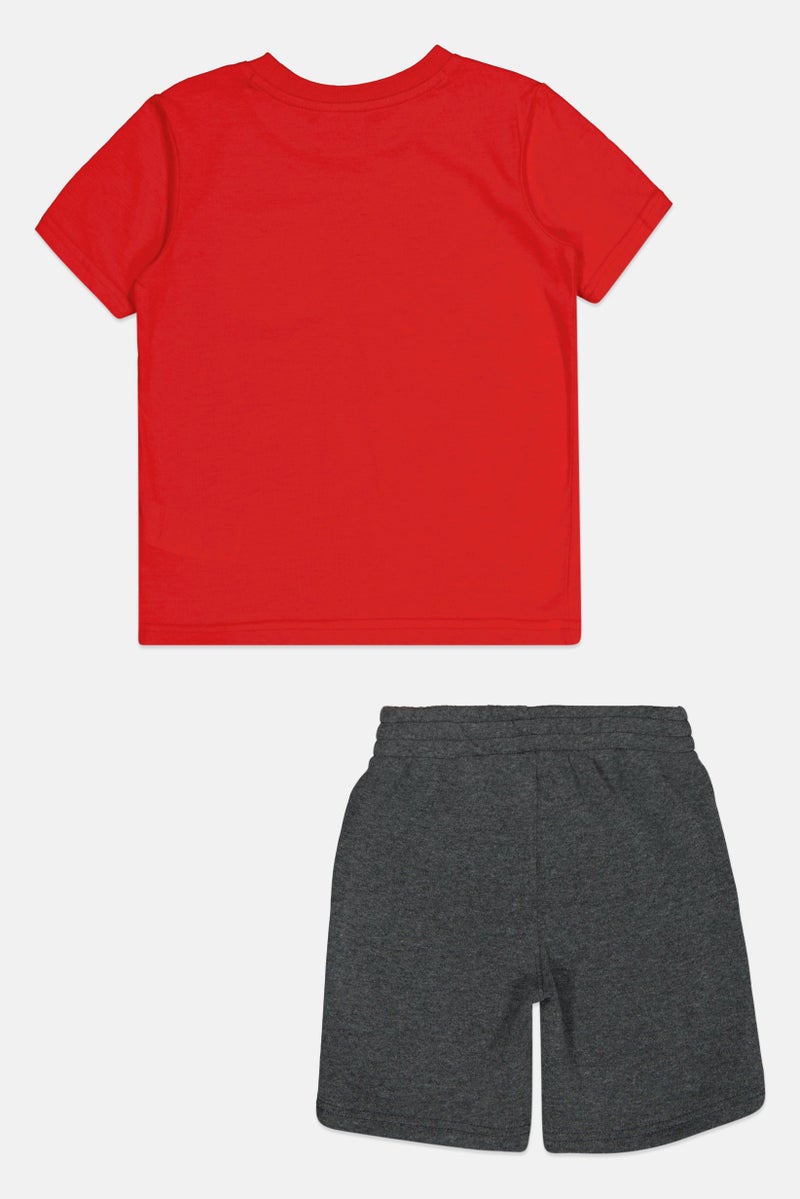 PUMA Kids Boy 2 Piece Sportswear Fit Short Sleeve Outdoor T-Shirt And Shorts Set, Multicolor - Image 2