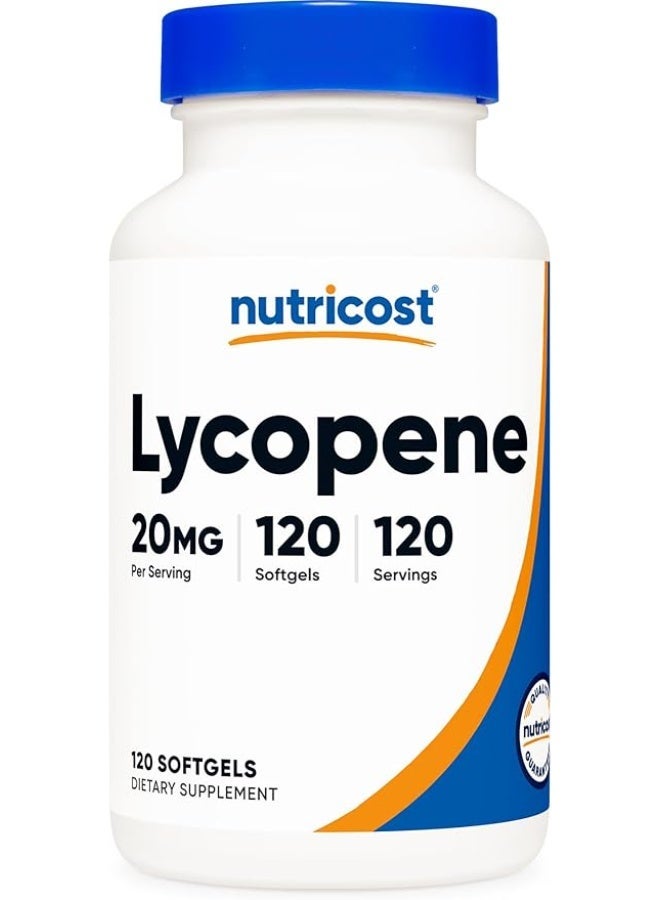 Nutricost, Lycopene, 20 mg, 120 Softgels - Image 1