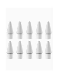 10-Piece Pencil Tips For iPad Apple Pencil Stylus Fine Nib Compatible with Apple Pen 1st and 2nd Generation Tip White