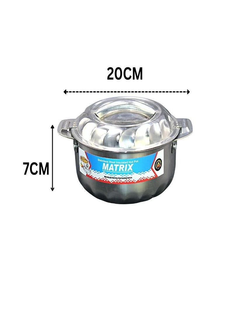 ماتريكس قدر 3 قطع من الفولاذ المقاوم للصدأ مع نظام قفل من الفولاذ - Image 5