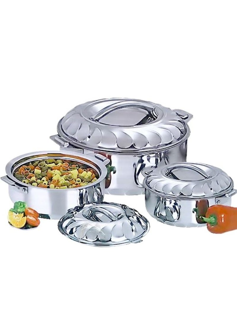 ماتريكس قدر 3 قطع من الفولاذ المقاوم للصدأ مع نظام قفل من الفولاذ - Image 1