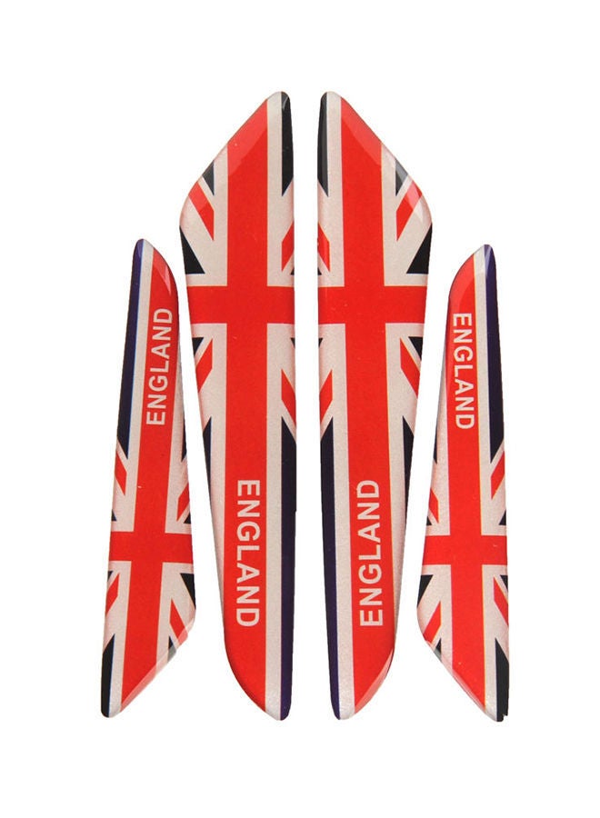 نيبمينينت مجموعة ملصقات مقاومة للخدش بتصميم علم المملكة المتحدة للوضع على مقبض باب السيارة مكونة من 4 قطع - Image 1