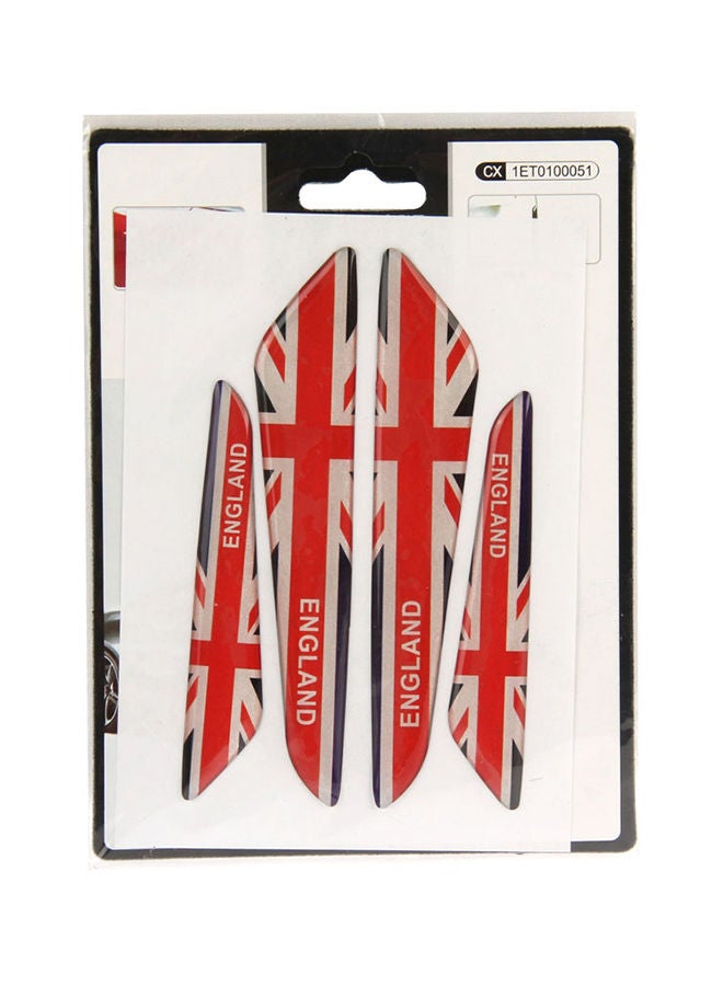 نيبمينينت مجموعة ملصقات مقاومة للخدش بتصميم علم المملكة المتحدة للوضع على مقبض باب السيارة مكونة من 4 قطع - Image 2