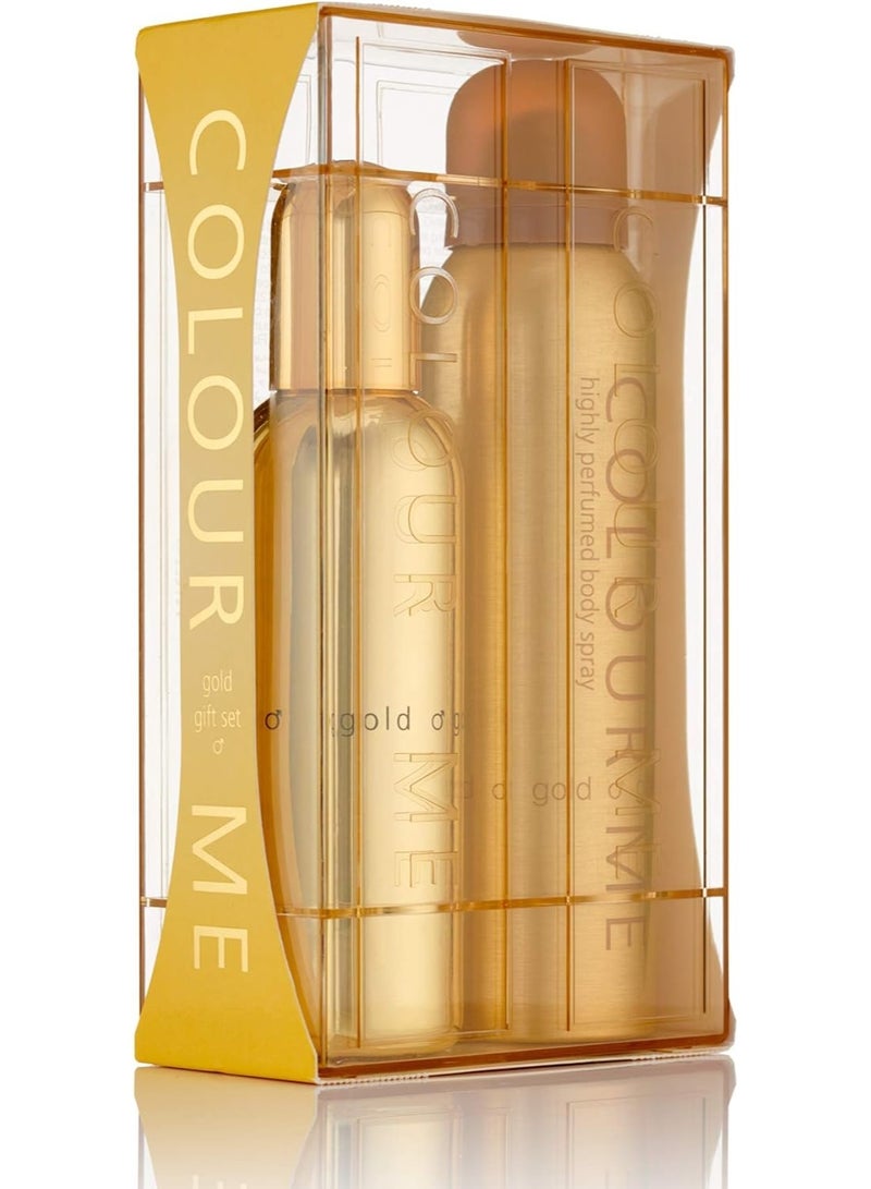 كولور مي مجموعة هدايا عطر جولد هوم للرجال سعة 150مل + 100 مل - Image 1