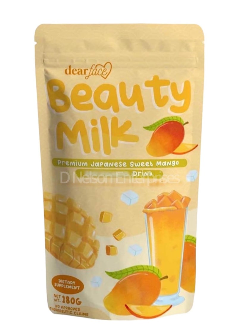 dear face - Dear Face Beauty Milk Mango Drink – 180g | Whitening Drink with Collagen & Vitamins | Best Beauty Drink for Glowing Skin - Image 1