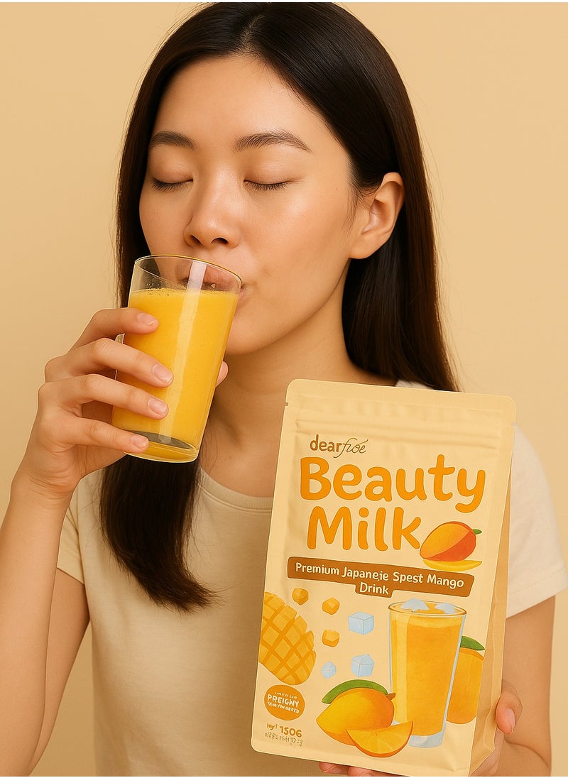 dear face - Dear Face Beauty Milk Mango Drink – 180g | Whitening Drink with Collagen & Vitamins | Best Beauty Drink for Glowing Skin - Image 1
