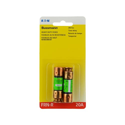 Bussmann BP/FRN-R-20 20 Amp Fusetron Dual Element Time-Delay Current Limiting Class RK5 Fuse, 250V UL Listed (Pack of 2) - Image 1