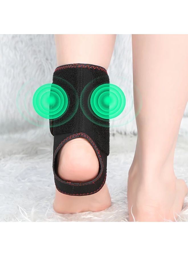 Black Heated Ankle Support Massage Pad USB Powered Adjustable Temperature - Image 1