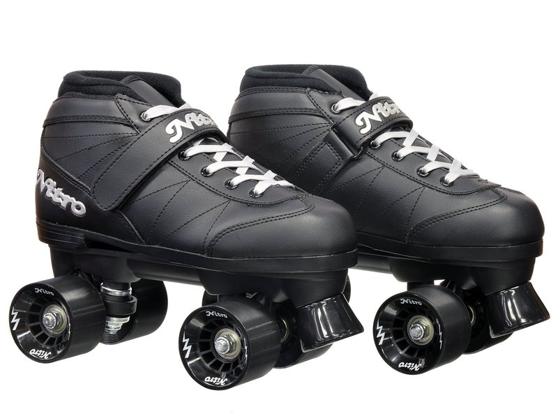 Epic Skates Super Nitro Indoor/Outdoor Quad Speed Roller Skates, Adult 7 , Black - Image 3