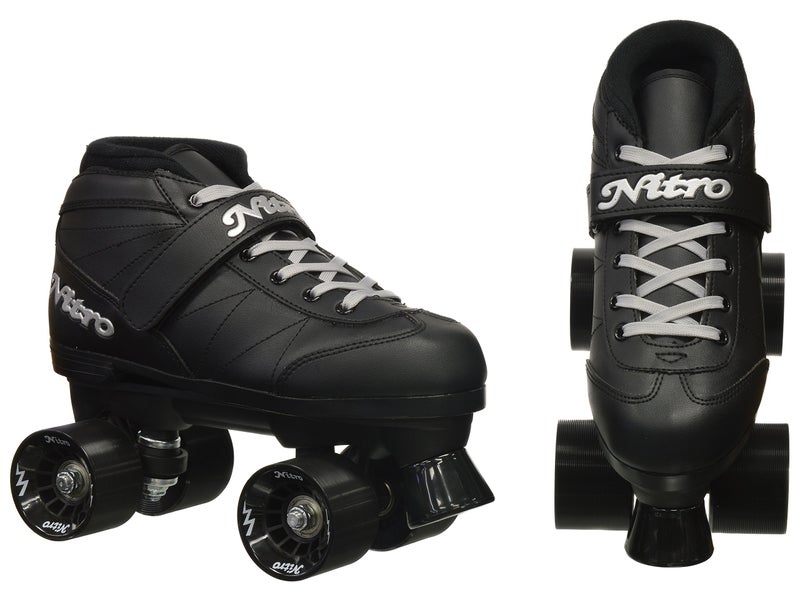 Epic Skates Super Nitro Indoor/Outdoor Quad Speed Roller Skates, Adult 7 , Black - Image 4