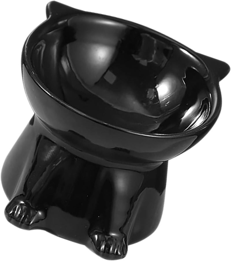 Elevated Ceramic Pet Bowl with Neck Guard, Large Wide-Mouth Raised Cat Food Dish, Anti-Spill High Foot Feeding Bowl for Cats and Dogs - Image 1