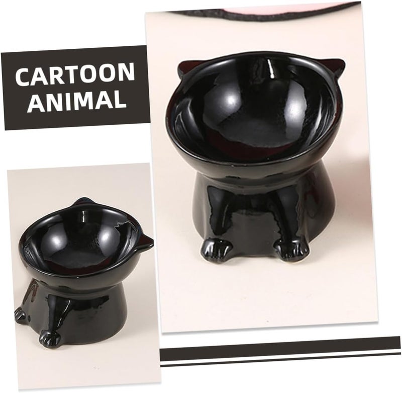 Elevated Ceramic Pet Bowl with Neck Guard, Large Wide-Mouth Raised Cat Food Dish, Anti-Spill High Foot Feeding Bowl for Cats and Dogs - Image 3