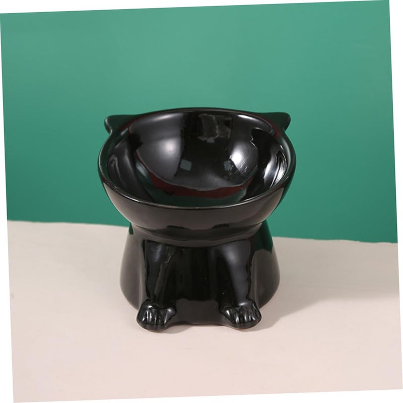 Elevated Ceramic Pet Bowl with Neck Guard, Large Wide-Mouth Raised Cat Food Dish, Anti-Spill High Foot Feeding Bowl for Cats and Dogs - Image 4