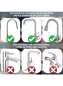 SUPVOX Supvox® Kitchen Sink Caddy Organizer, Sponge Holder Over Faucet Stainless Steel Detachable Hanging Faucet Drain Rack for Kitchen Bathroom, Scrubbers, Soap (Large Size, 15x17cm)  - Image 5