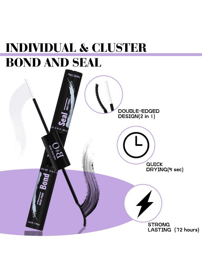 B&qaugen Diy Lash Extension Kit 280 Pcs Individual Eyelash Extension Kit 0.07D 9-16Mix 30D 40D 50D Cluster Lashes Kit Lash Glue Remover For Eyelash Extensions(Kit-40D-0.07D,9-16Mix) - Image 3