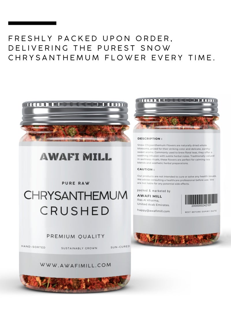 Awafi Mill AWAFI MILL Snow Chrysanthemum Flower Crushed | Sun-Dried Petals & Flakes | Floral Ingredient for Tea & Aromatic Use  - Image 4