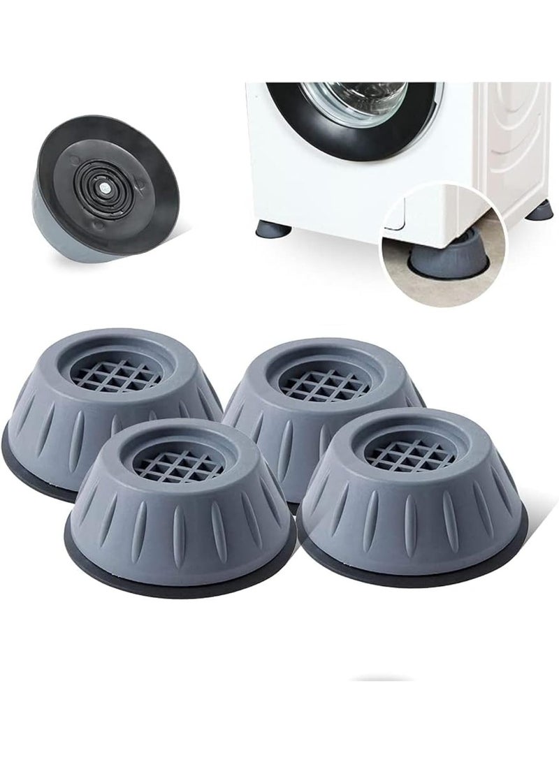 مجموعة من 4 وسادات مضادة للاهتزاز لغسالة الملابس، أقدام مطاطية متينة لتقليل الضوضاء، ومنع الانزلاق والحركة، وتثبيت الغسالة والمجفف، وحماية الأرضيات، وتحسين أداء الجهاز. - Image 1