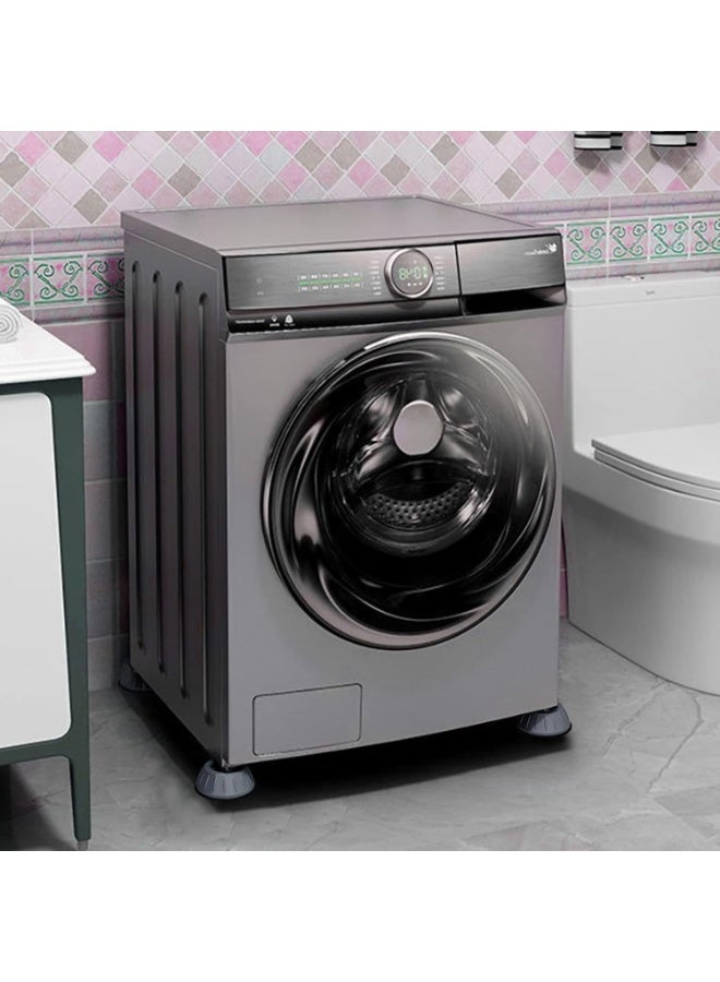 مجموعة من 4 وسادات مضادة للاهتزاز لغسالة الملابس، أقدام مطاطية متينة لتقليل الضوضاء، ومنع الانزلاق والحركة، وتثبيت الغسالة والمجفف، وحماية الأرضيات، وتحسين أداء الجهاز. - Image 2