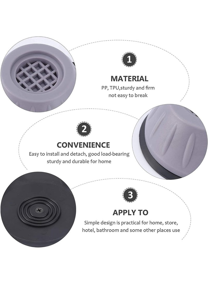 مجموعة من 4 وسادات مضادة للاهتزاز لغسالة الملابس، أقدام مطاطية متينة لتقليل الضوضاء، ومنع الانزلاق والحركة، وتثبيت الغسالة والمجفف، وحماية الأرضيات، وتحسين أداء الجهاز. - Image 4