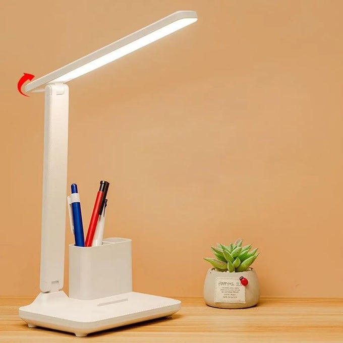 TABLE LAMP FOR STUDY LED LIGHT STUDY LAMP FOR STUDENTS RECHARGEABLE LED CORDLESS DESK LAMP FOLDABLE ADJUSTABLE READING LAMP WITH PEN HOLDER STUDY TABLE LAMPS FOR STUDY ROOM