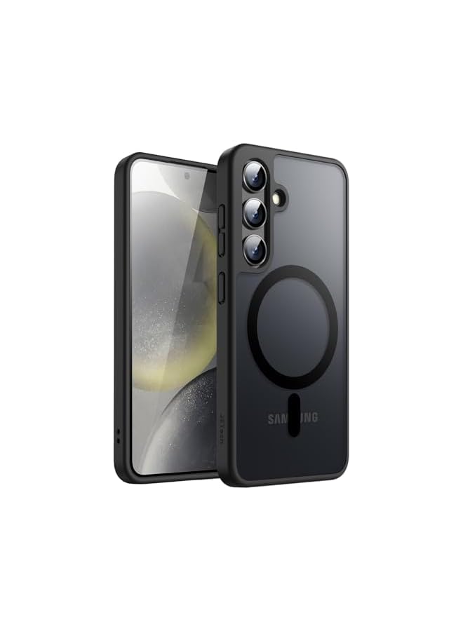 JETech Magnetic Case for Samsung Galaxy S24+ / S24 Plus 5G, Compatible with MagSafe, Translucent Matte Back Shockproof Phone Cover (Black) - Image 1
