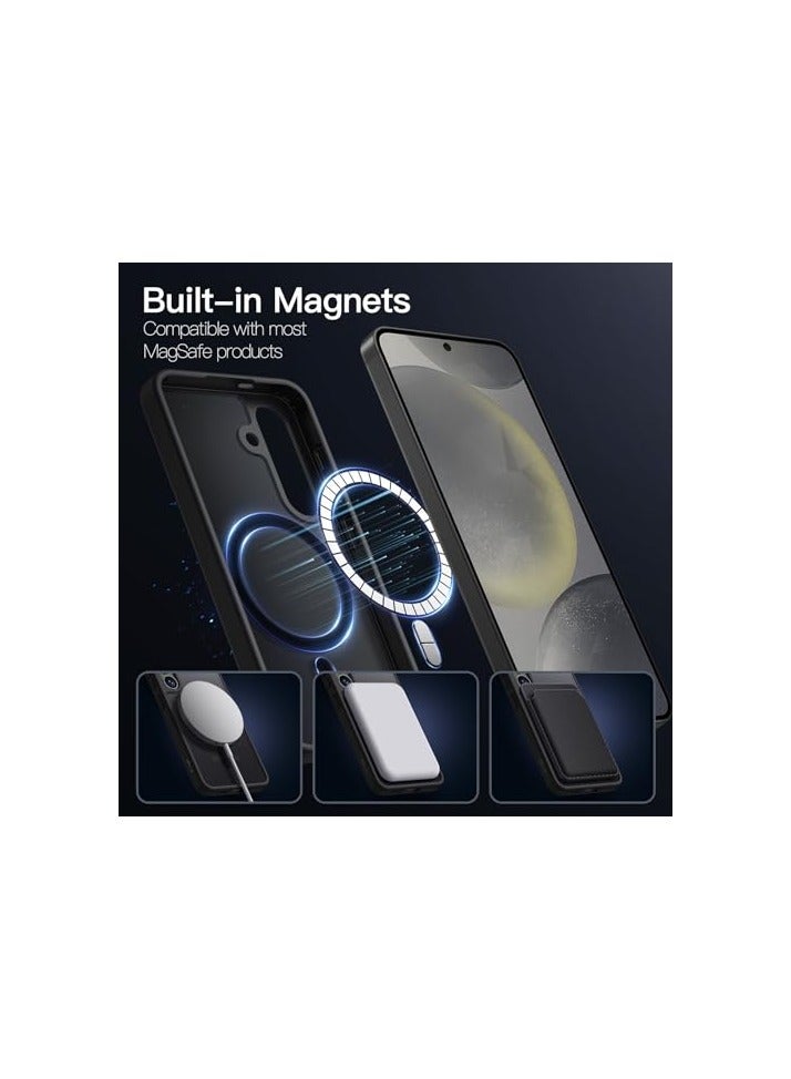 JETech Magnetic Case for Samsung Galaxy S24+ / S24 Plus 5G, Compatible with MagSafe, Translucent Matte Back Shockproof Phone Cover (Black) - Image 5