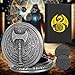 Keller & Weber Mini DND Dice Set With Steampunk Barbarian Axe Pocket Watch Shell Case 7pcs Polyhedral Metal Dice Set DD Gifts With Gift Box Role Playing Board Games Accessories Dark Silver - Image 4