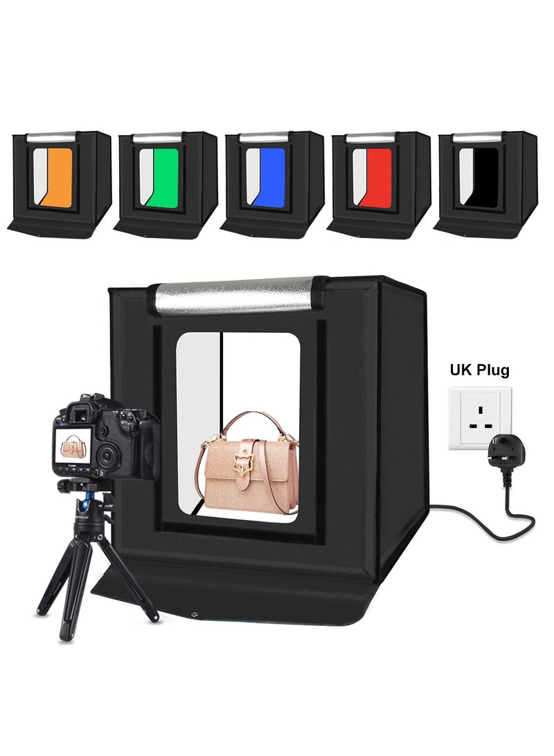 PULUZ 15.8 inch Foldable Portable 24W 5500K White Light Photography Lighting Box,Photo Lighting Studio Kits with 6 Colors Backdrops  - Image 1