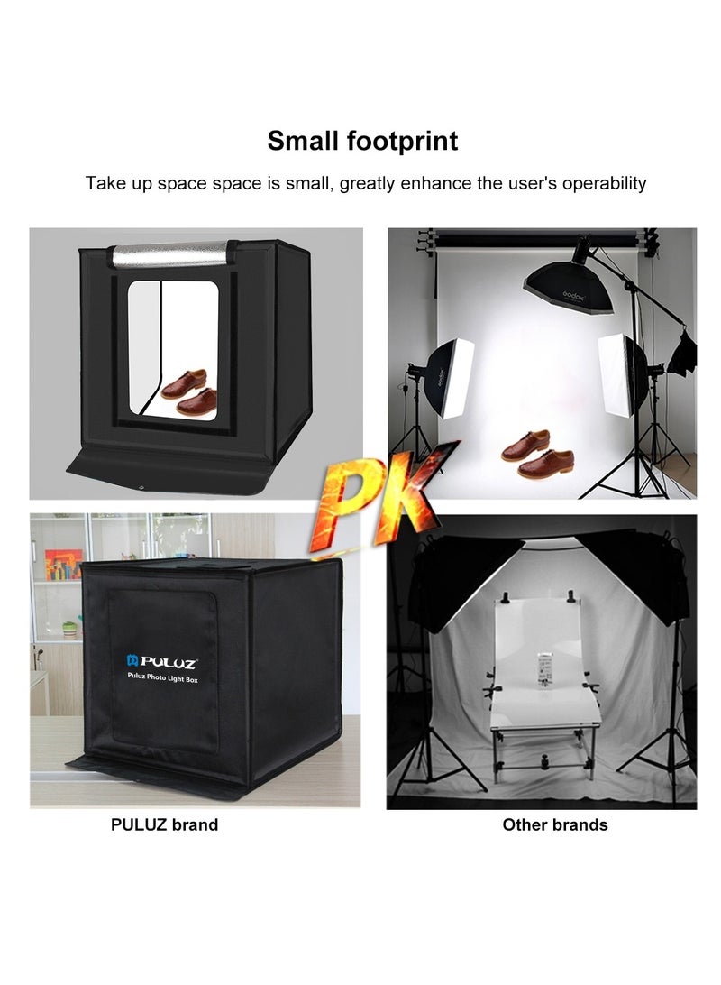 PULUZ 15.8 inch Foldable Portable 24W 5500K White Light Photography Lighting Box,Photo Lighting Studio Kits with 6 Colors Backdrops  - Image 5