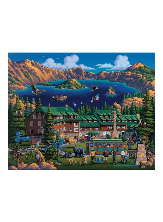 لعبة تركيب الصور المقطعة بشكل حديقة بحيرة كريتر الوطنية مكونة من 500 قطعة طراز 346 - Image 2