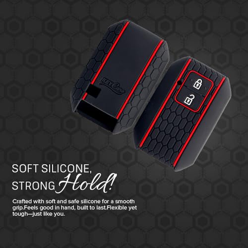 keyzone Keycare Silicone Key Cover and Keychain Compatible for Suzuki Victoris, e Vitara, Fronx, jimny, Grand Vitara, Ertiga, Brezza, XL6, Swift, Dzire,Ignis 2 Button Smart Key (KCMini Black) - Image 4