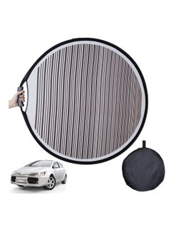 Excefore Dent Reflector Board with Storage Bag, 80cm Striped Light Reflector Board, Flexible Foldable Dent Panel, Dent Fix Tool for Vehicle Door Scratch and Hail Damage Car Dent Check Tool, Black  - Image 1