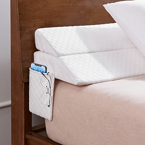 EUHAMS Twin Size Bed Wedge Pillow - Bed Gap Filler Mattress Wedge Headboard Pillow - Fill The Gap (0-7") Between Headboard and Mattress for Sleeping Backrest Pillow (39"x10"x6" White) - Image 1