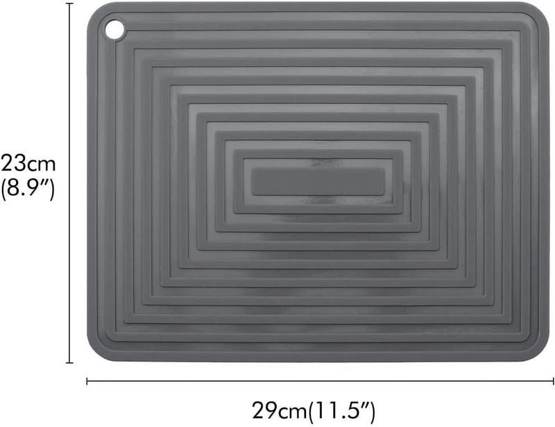 LogHog Large Silicone Trivet Mats for Hot DishesPans Heat Resistant Pot Holder 9x12 Non Slip Flexible Durable Pot Coaster Kitchen Table Mats Set of 2 Dark Gray - Image 5