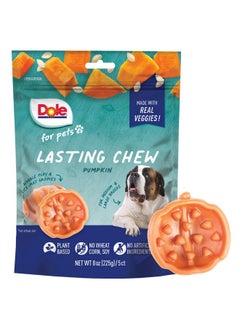 Dole Dole for Pets Freshly Fetched Lasting Chew, Pumpkin Flavor Dog Treats, 8oz, 5ct | Flavored with Real Veggies, No Wheat, Corn, Soy, Artificial Flavors, Colors, Preservatives, or Animal Products  - Image 1