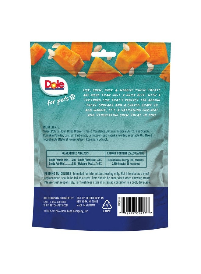 Dole Dole for Pets Freshly Fetched Lasting Chew, Pumpkin Flavor Dog Treats, 8oz, 5ct | Flavored with Real Veggies, No Wheat, Corn, Soy, Artificial Flavors, Colors, Preservatives, or Animal Products - Image 5