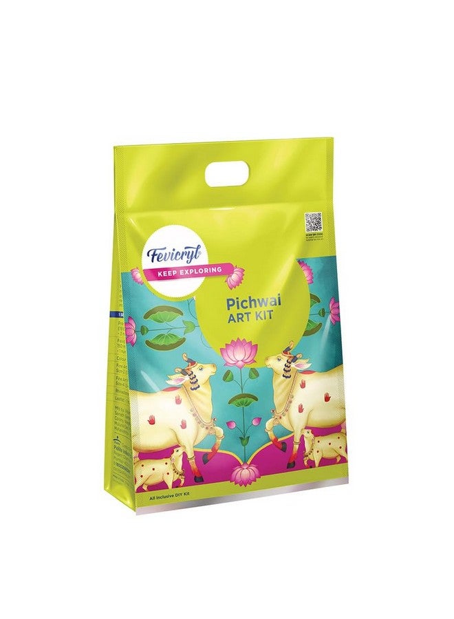 Fevicryl Fevicryl Pichwai Art kit| Learn Art of Rajasthan with Painting Kit with Pre-Printed MDF Boards, Rhinestones, Acrylic Paints, Brushes| Gift for Art Lovers & Beginners, Ideal for Festive Gifting - Image 1