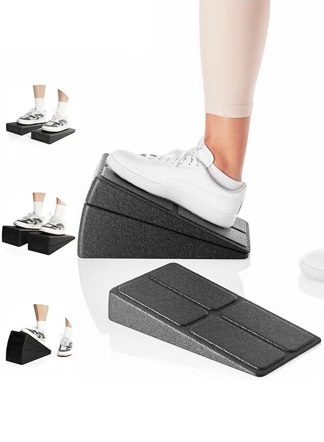 PYC Slant Board, 3 Pcs Calf Stretcher for Squat Wedge and Physical Therapy Equipment, Adjustable Foam Slant Board Wedge Great for Exercises, Squats and Calf Stretching - Image 1