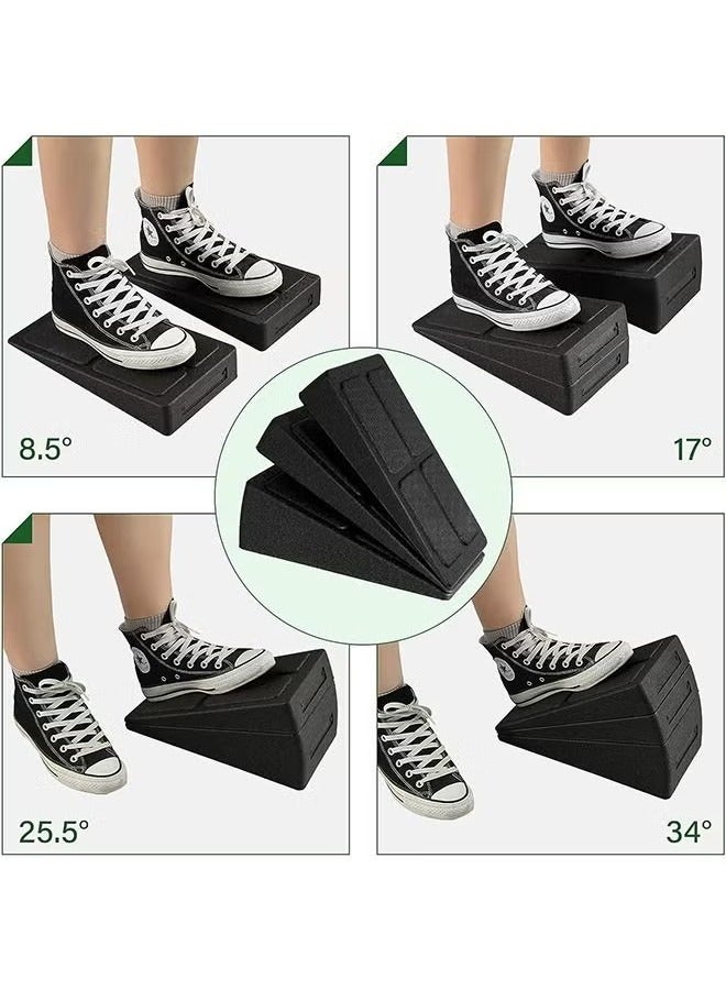 PYC Slant Board, 3 Pcs Calf Stretcher for Squat Wedge and Physical Therapy Equipment, Adjustable Foam Slant Board Wedge Great for Exercises, Squats and Calf Stretching - Image 3