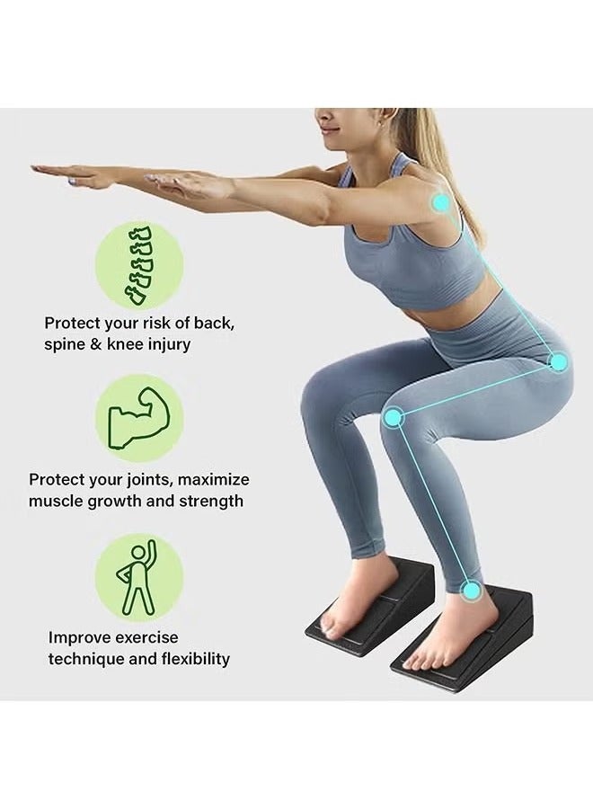 PYC Slant Board, 3 Pcs Calf Stretcher for Squat Wedge and Physical Therapy Equipment, Adjustable Foam Slant Board Wedge Great for Exercises, Squats and Calf Stretching - Image 4