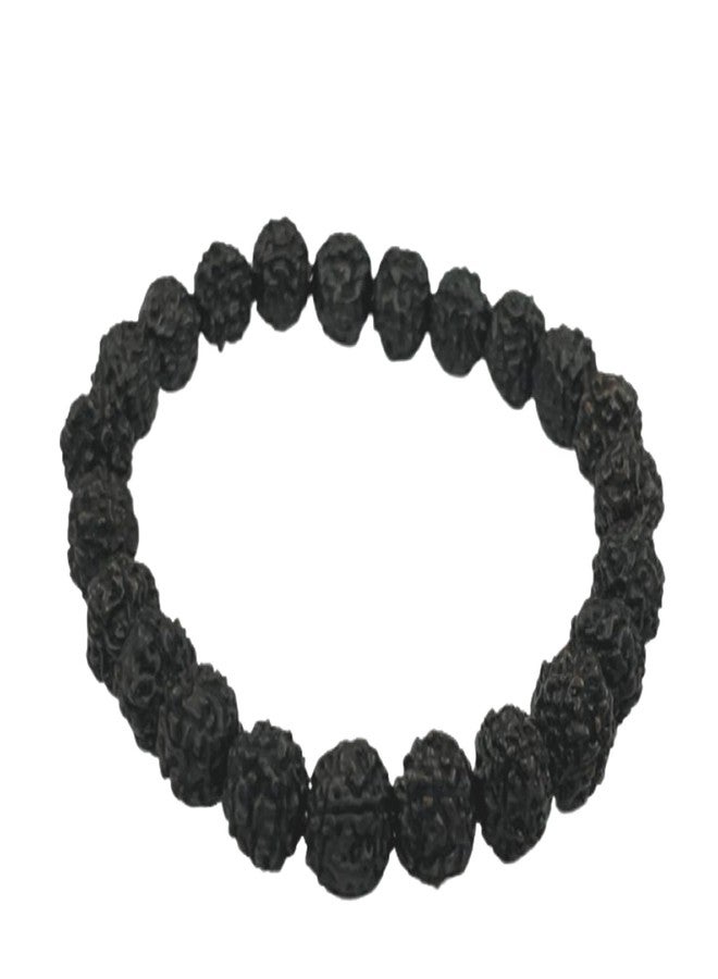 numeroastro 5 Mukhi Black Rudraksha Beads Bracelet For Men & Women (Stretchable) (1 Pc) - Image 1