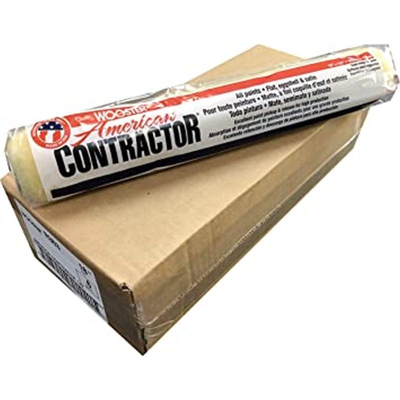 Wooster Brush R363 18 inch American Contractor 12 inch Nap Paint Roller  Pack of 6