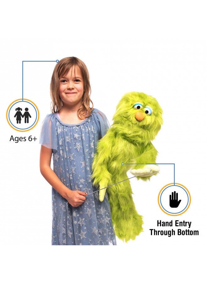 Silly Puppets دمية الوحش الأخضر 30 بوصة، دمية كاملة الجسم بأسلوب فن التلاعب بالأصوات - Image 3