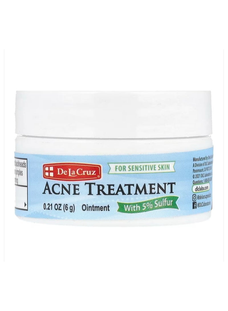 De La Cruz Acne Treatment with 5% Sulfur 0.21 oz (6 g) - Image 1