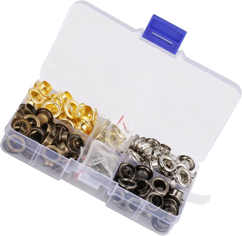 Eyelet, Eyelet Grommet Set 140Sets Per Box 8mm Brass Eyelet Grommet Set Craft Clothes Accessories - Image 1