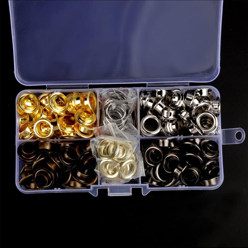 Eyelet, Eyelet Grommet Set 140Sets Per Box 8mm Brass Eyelet Grommet Set Craft Clothes Accessories - Image 3