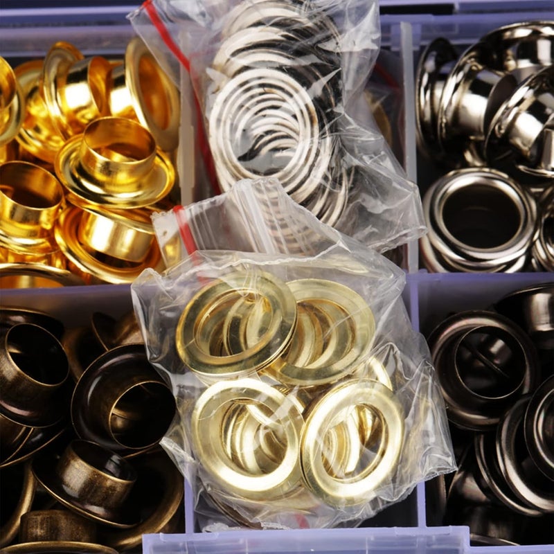 Eyelet, Eyelet Grommet Set 140Sets Per Box 8mm Brass Eyelet Grommet Set Craft Clothes Accessories - Image 5