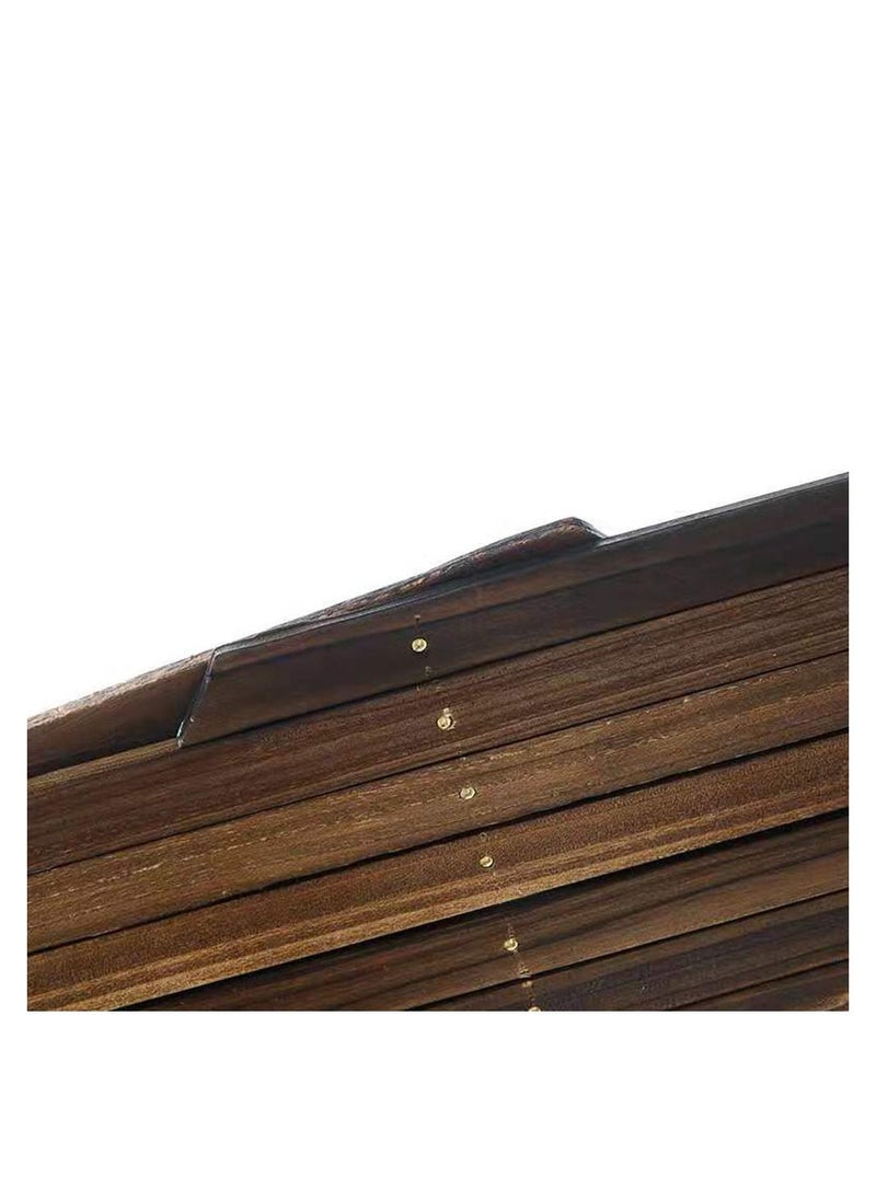 LINGWEI Wooden Expandable Garden Portable Wood Wicker Bamboo Picket Fence Hanging Plant Trellis Frame Support For Climbing Vines Flowers Wall Decor Screen Corrosion Resistant (75cm Brown)  - Image 4