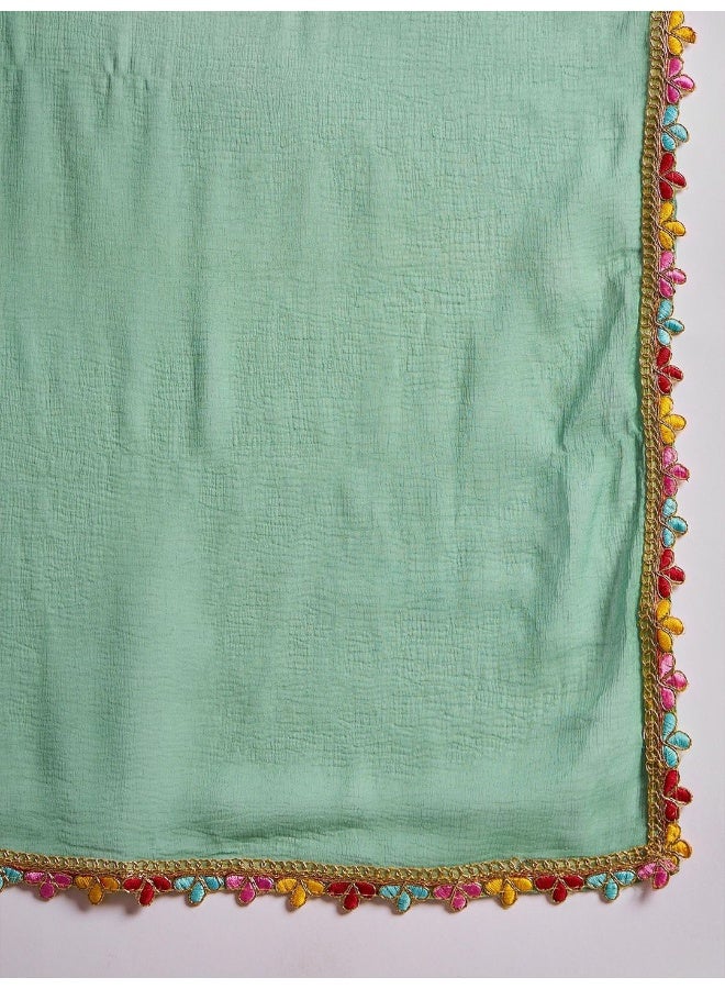 AKS Sequinned Detailed Ready to Wear Lehenga & Blouse With Dupatta - Image 3